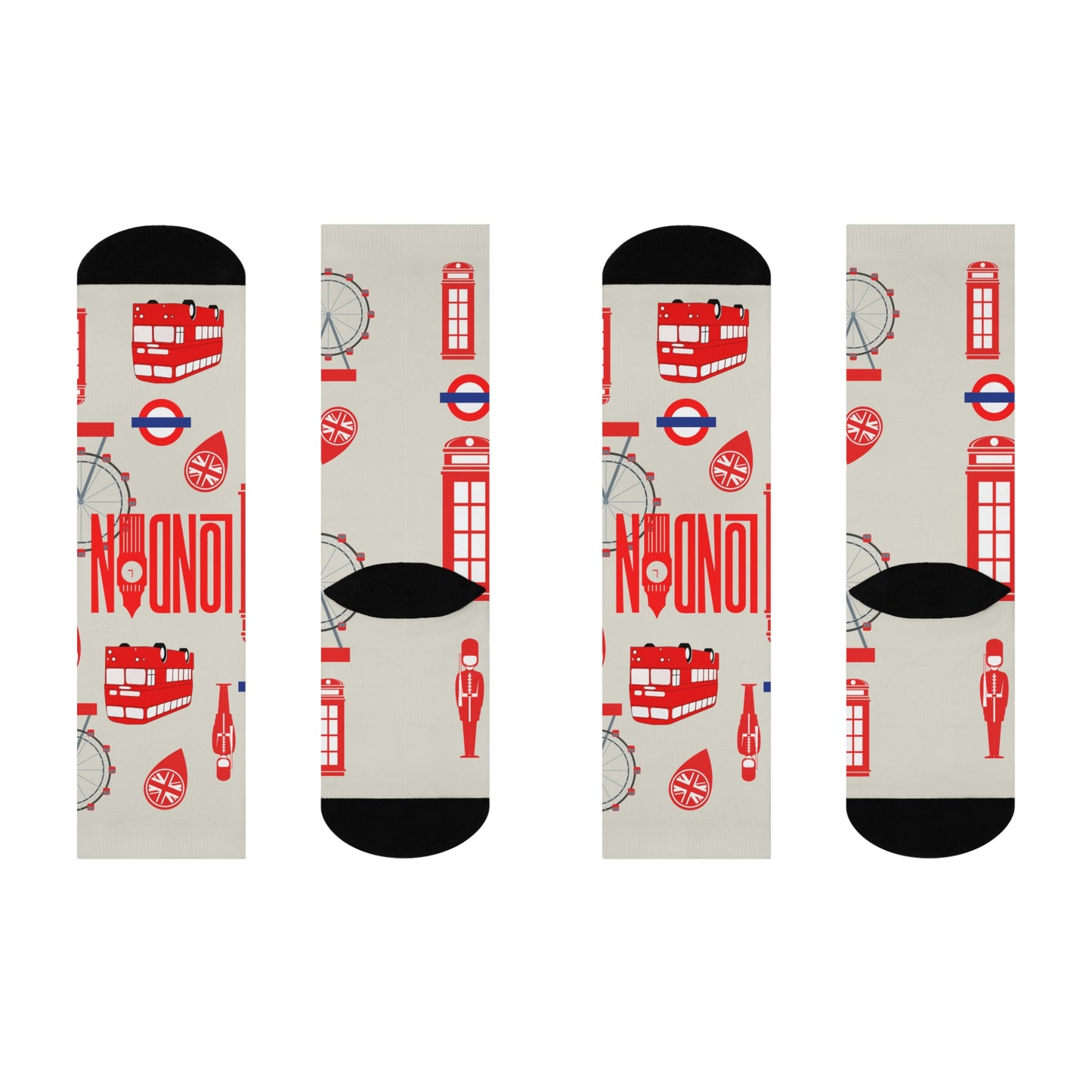 London England Socks Anglophile Unisex Adult Stretchy Mid Calf Original