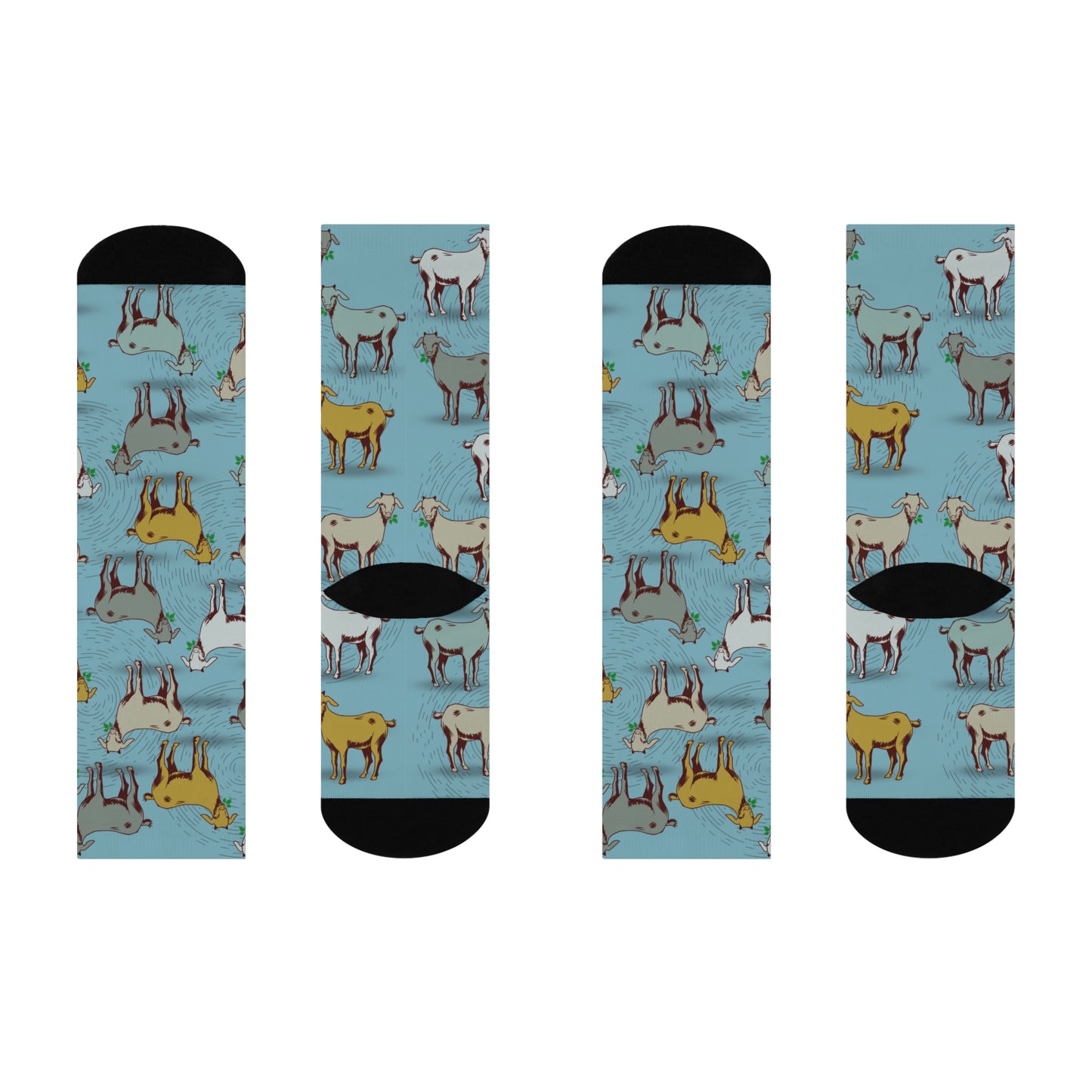 Goat Socks Retro Unisex Adult Stretchy Mid Calf Original