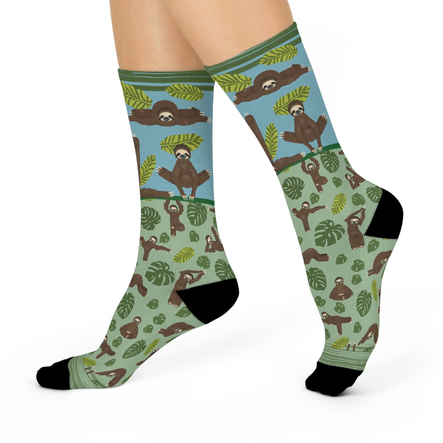 Sloth Lovers= Slovers Socks! Unisex Adult Stretchy Mid Calf Original