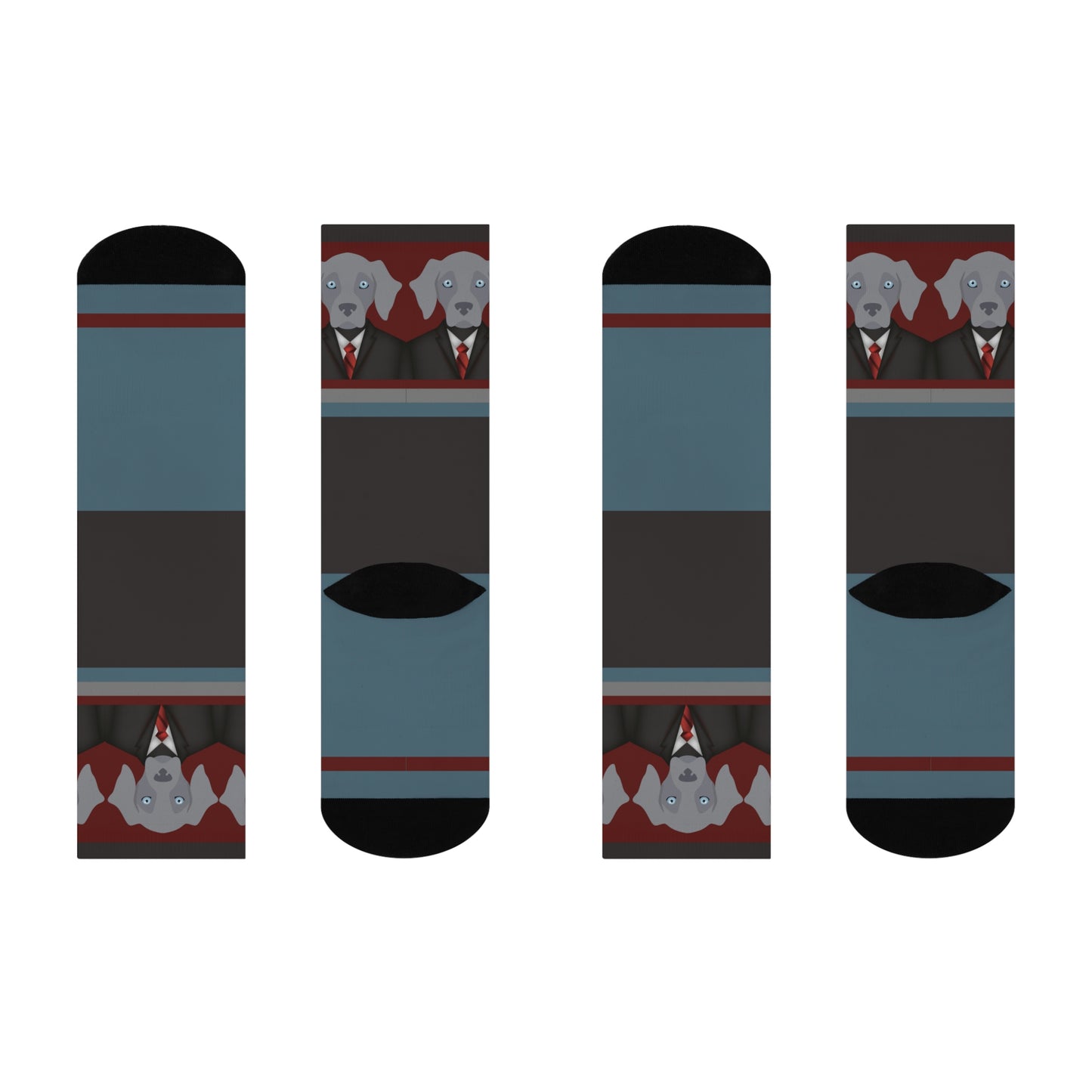 Weimaraner Socks Well-Suited Unisex Adult Stretchy Mid Calf Original