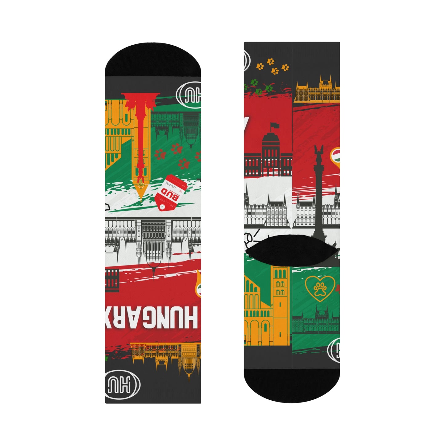 Hungary Socks Budapest Unisex Adult Stretchy Mid Calf Original