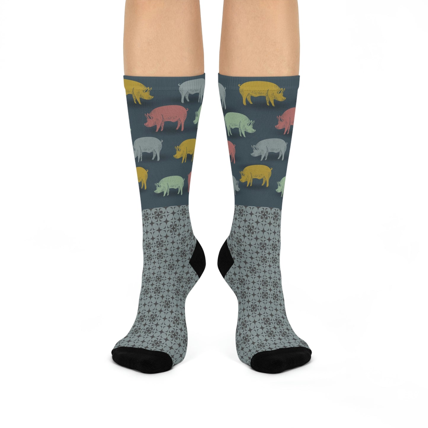Pig Socks Unisex Adult Stretchy Mid Calf Original