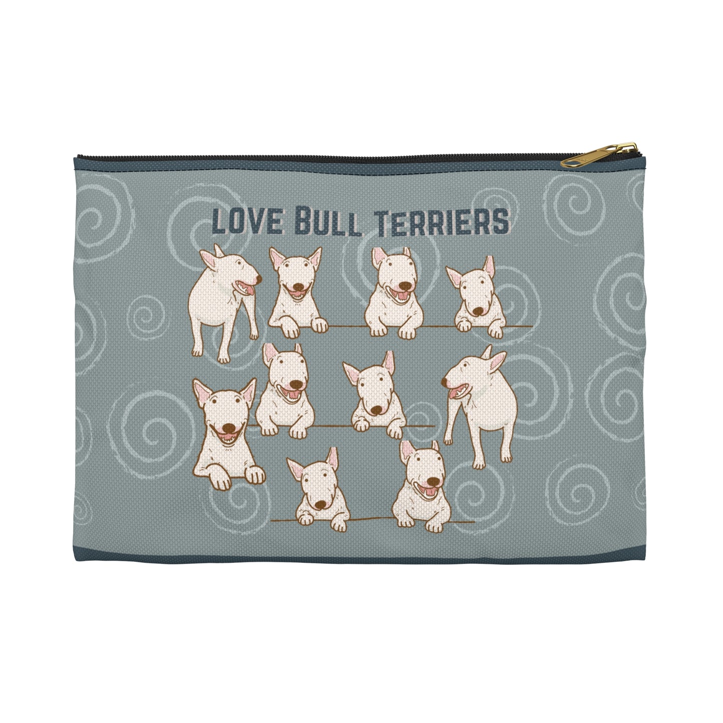 Bull Terrier Accessory Travel Pouch, Bully All-Purpose Bag