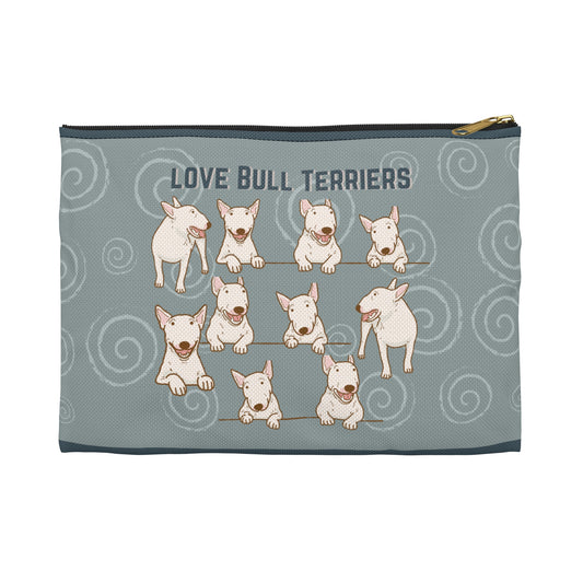 Bull Terrier Accessory Travel Pouch, Bully All-Purpose Bag