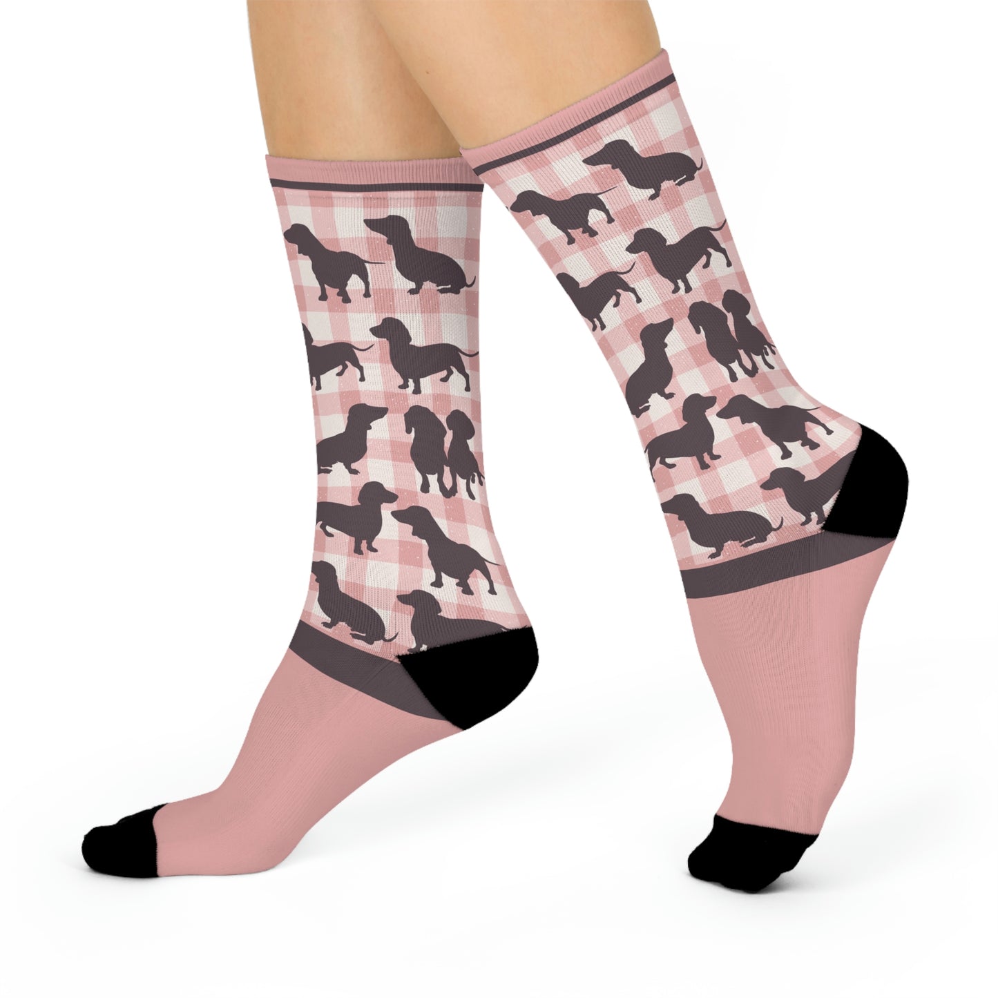 Dachshund Socks, Gingham