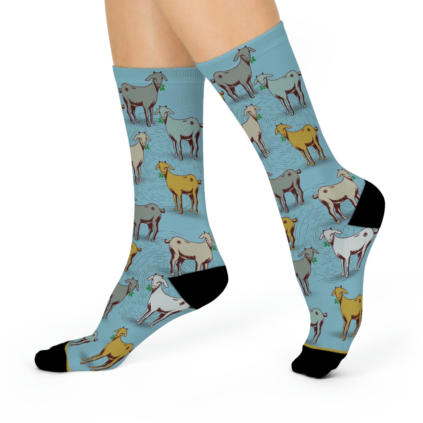 Goat Socks Retro Unisex Adult Stretchy Mid Calf Original