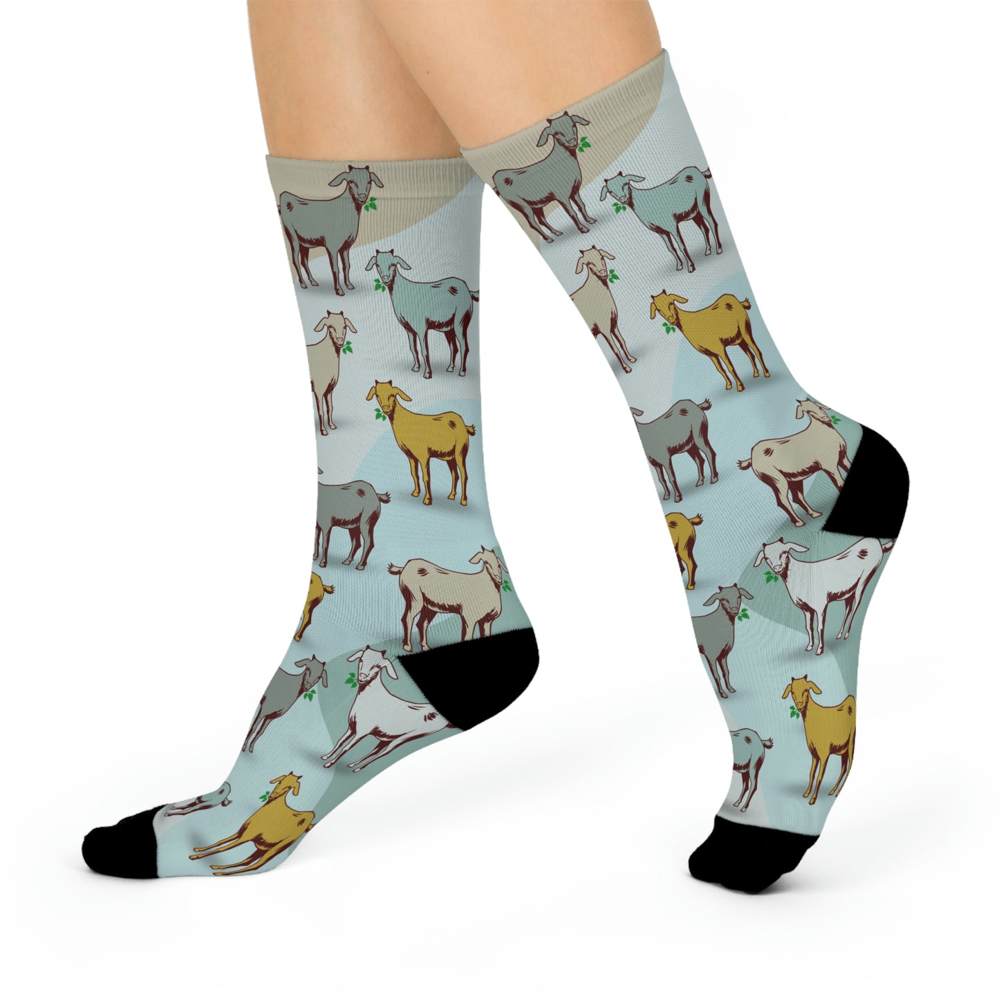 Goat Socks Boho Unisex Adult Stretchy Mid Calf Original