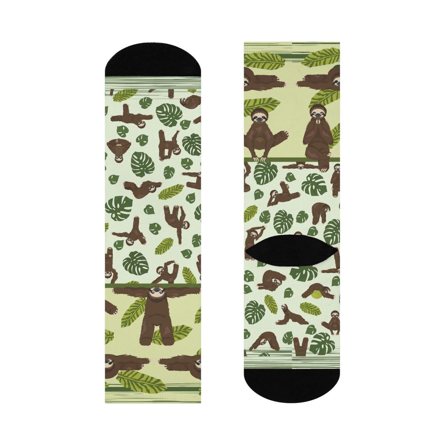 Sloths in Action= Slaction Socks! Unisex Adult Stretchy Mid Calf Original