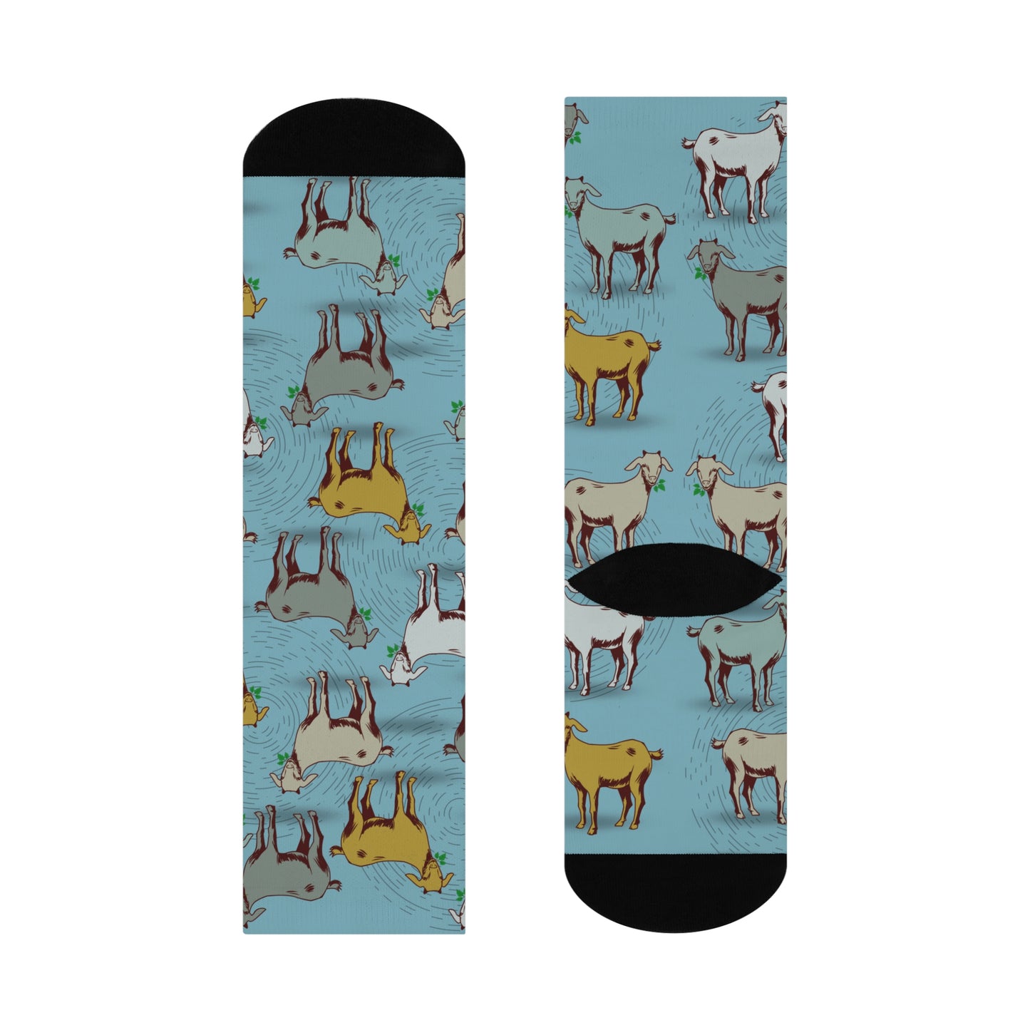 Goat Socks Retro Unisex Adult Stretchy Mid Calf Original