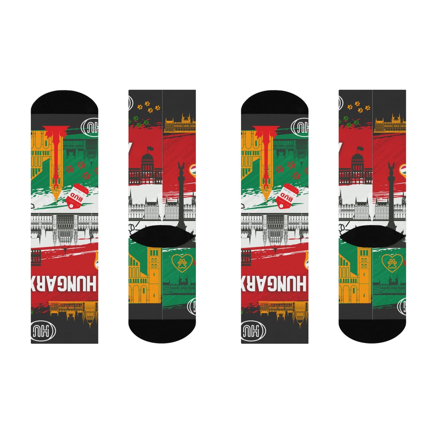Hungary Socks Budapest Unisex Adult Stretchy Mid Calf Original