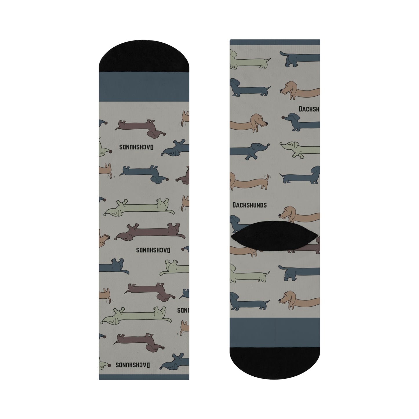 Dachshund Socks Griege Unisex Adult Stretchy Mid Calf Original