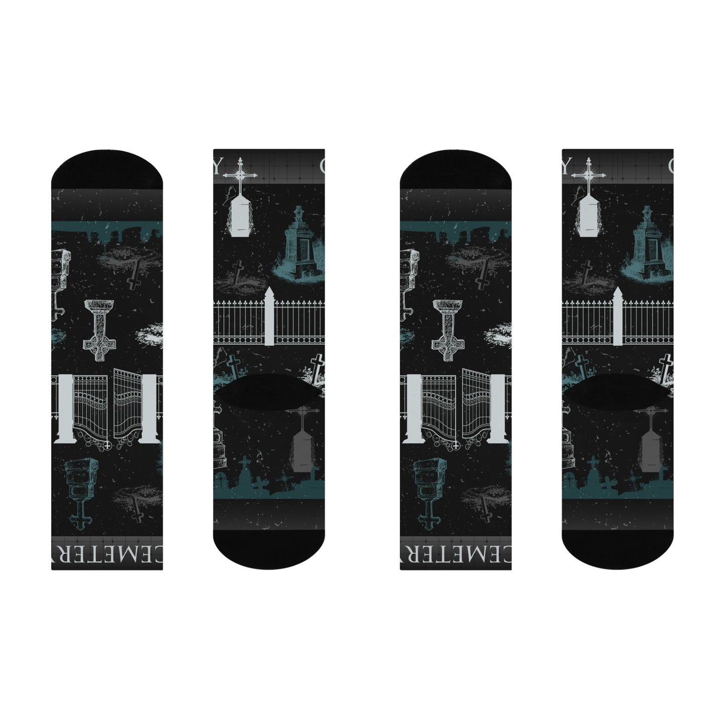 Cemetery Socks Headstones Taphophile Unisex Adult Stretchy Mid Calf Original
