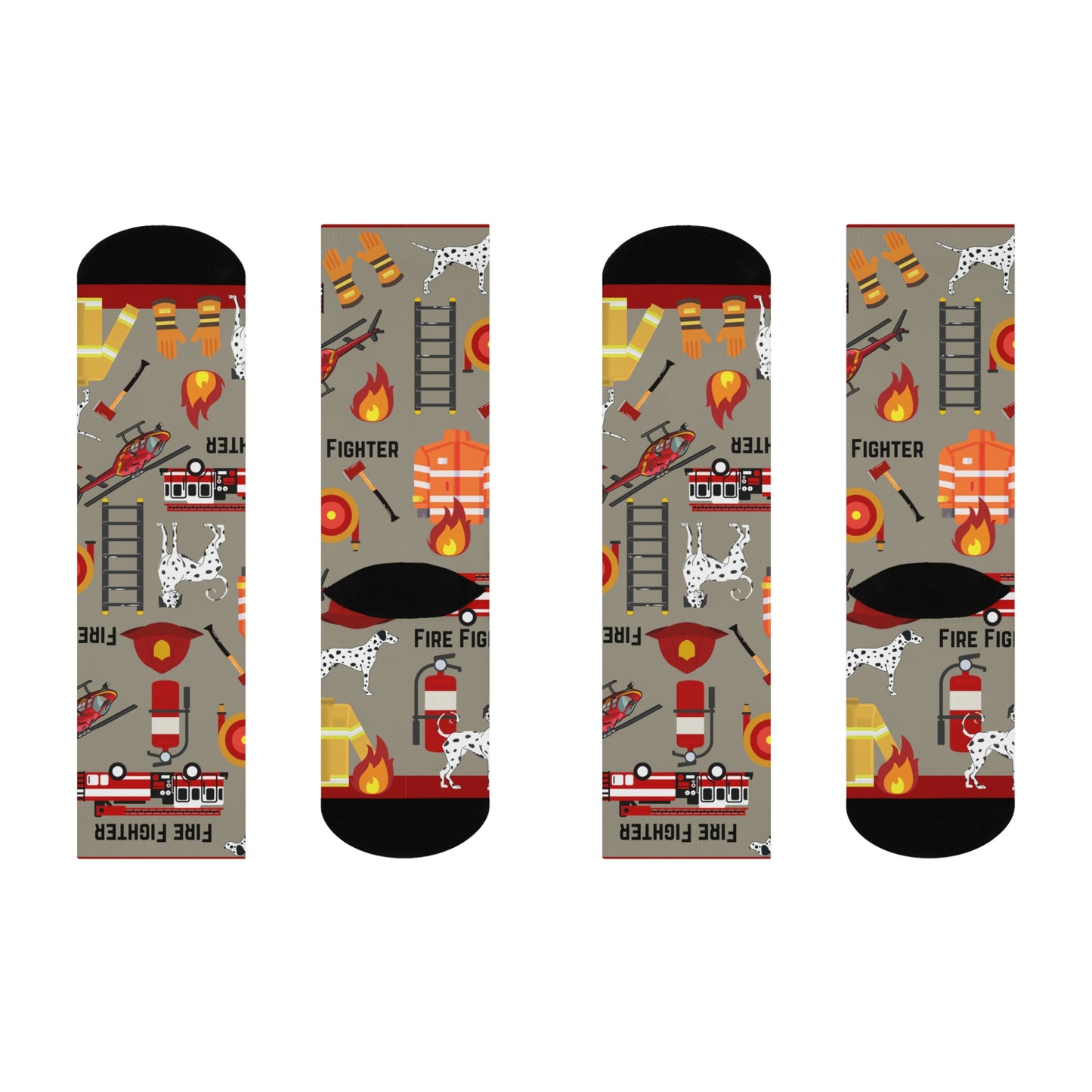 Firefighter Socks Unisex Adult Stretchy Mid Calf Original