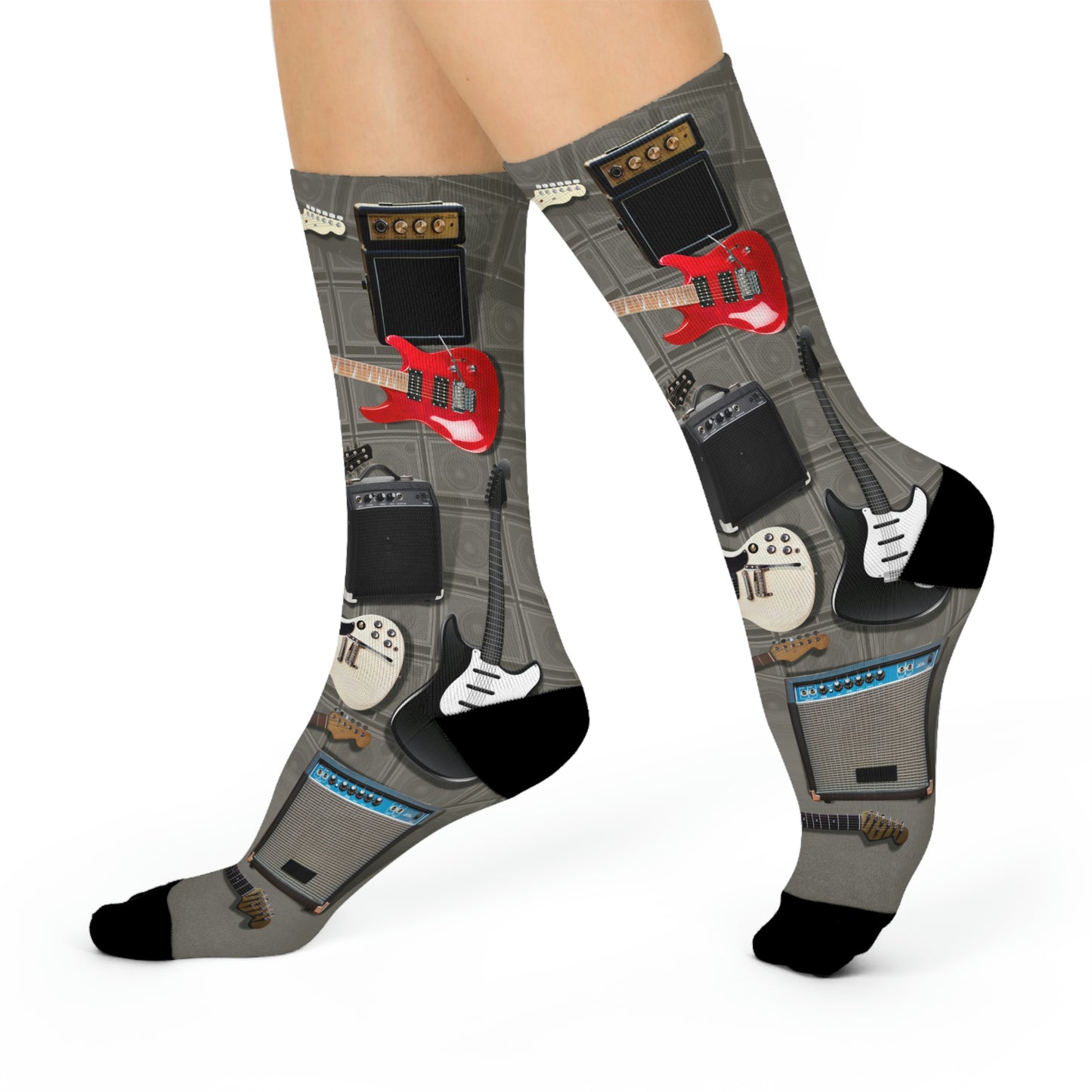 Guitar Socks Electric Unisex Adult Stretchy Mid Calf Original