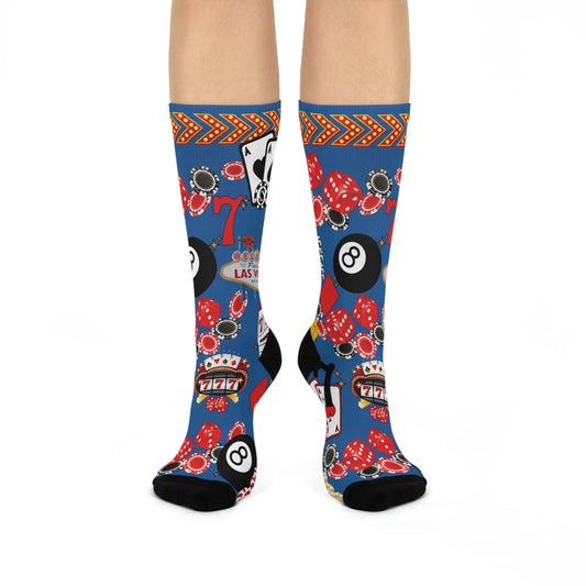 Las Vegas Socks Casino Unisex Adult Stretchy Mid Calf Original