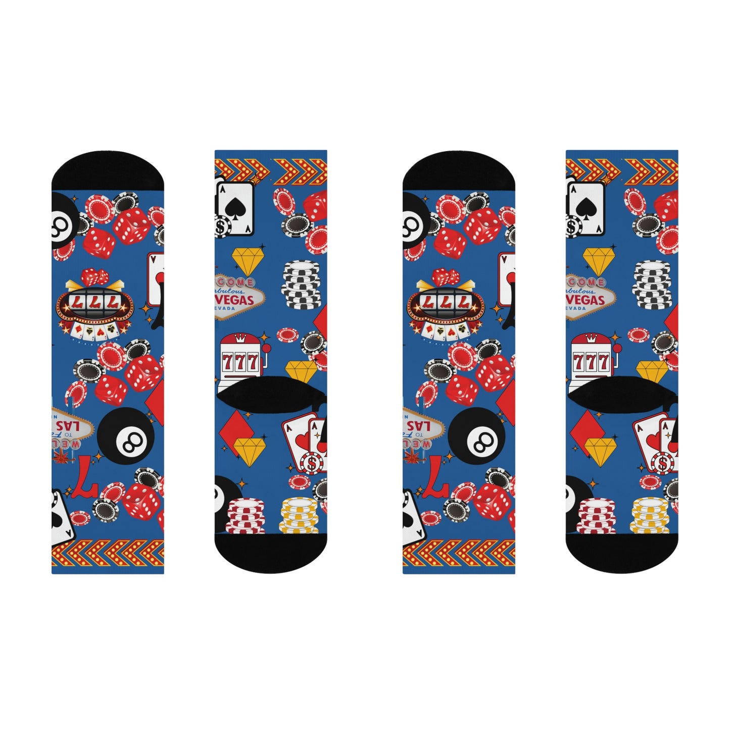Las Vegas Socks Casino Unisex Adult Stretchy Mid Calf Original