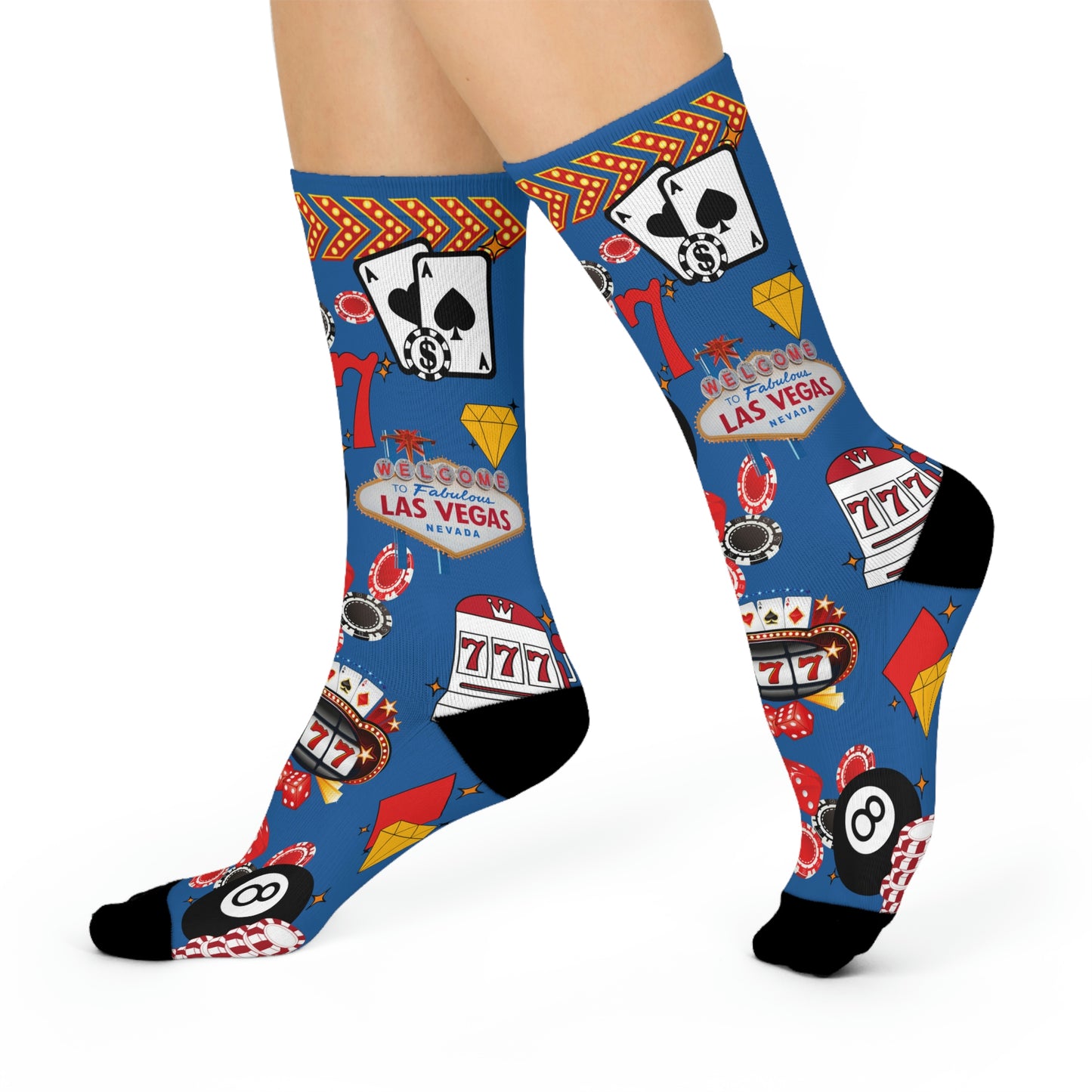 Las Vegas Socks Casino Unisex Adult Stretchy Mid Calf Original