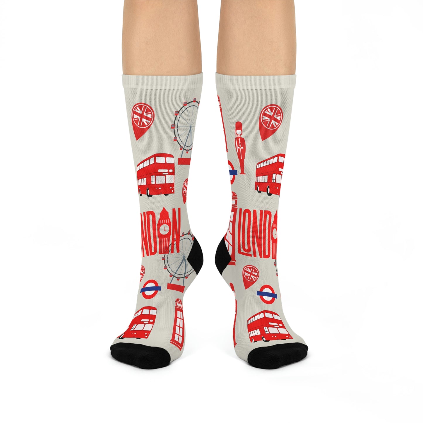 London England Socks Anglophile Unisex Adult Stretchy Mid Calf Original