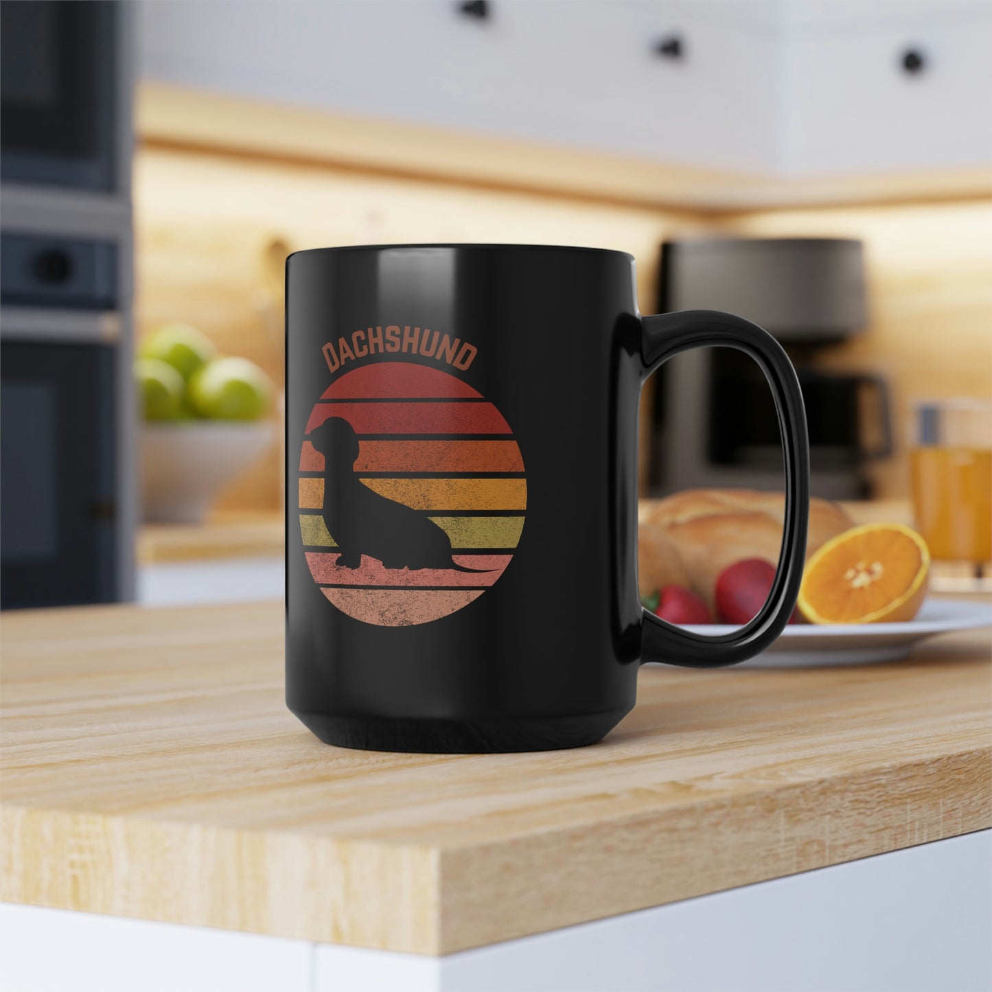 Dachshund Mug, Retro