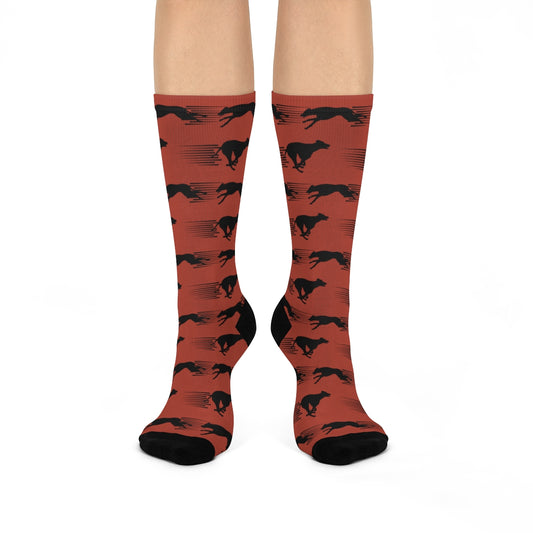 Greyhound, IG, Whippet Socks, Orange, Trendy, Men's and Women's - The Dapper Dogg