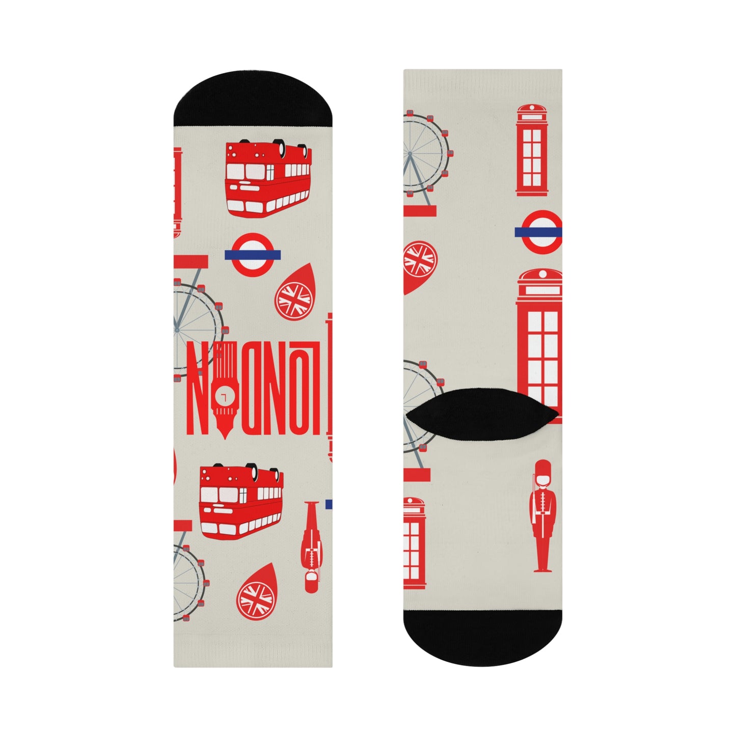 London England Socks Anglophile Unisex Adult Stretchy Mid Calf Original