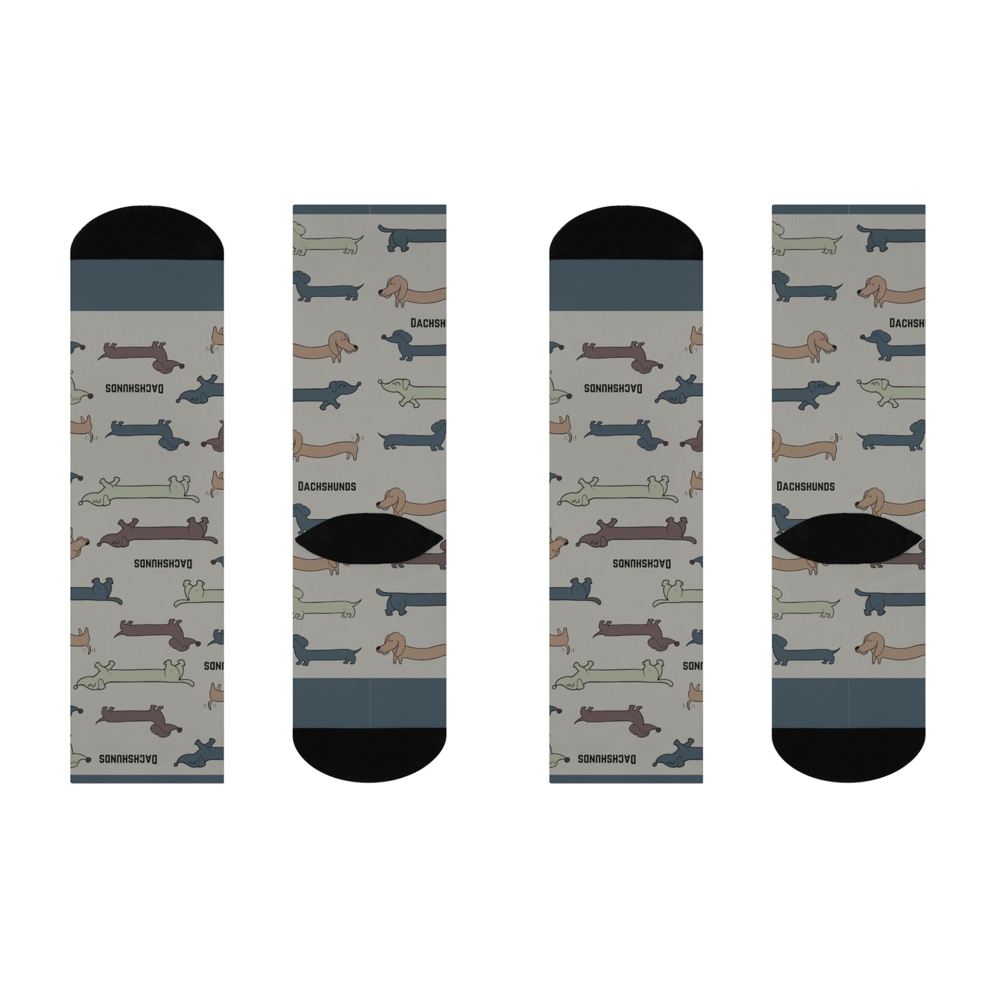 Dachshund Socks Griege Unisex Adult Stretchy Mid Calf Original