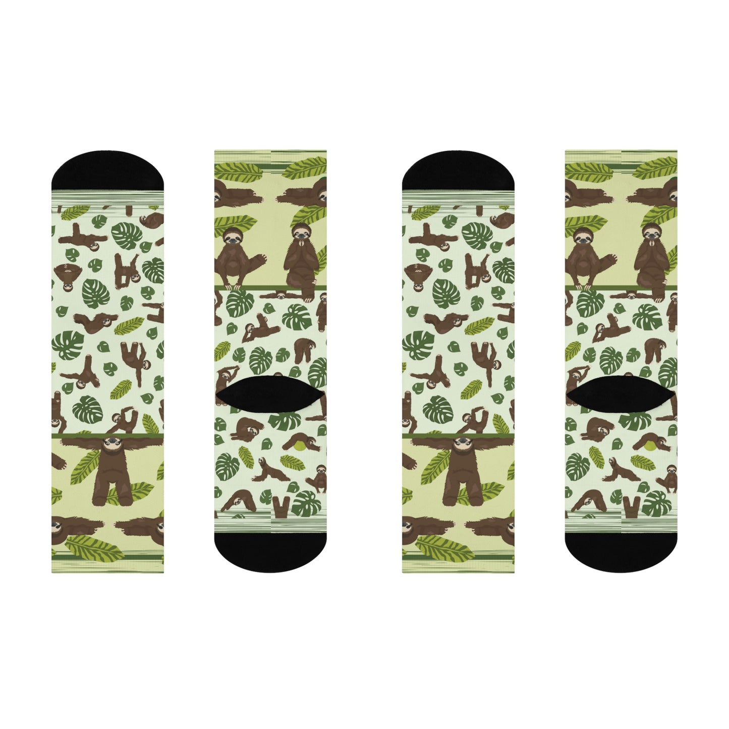 Sloths in Action= Slaction Socks! Unisex Adult Stretchy Mid Calf Original
