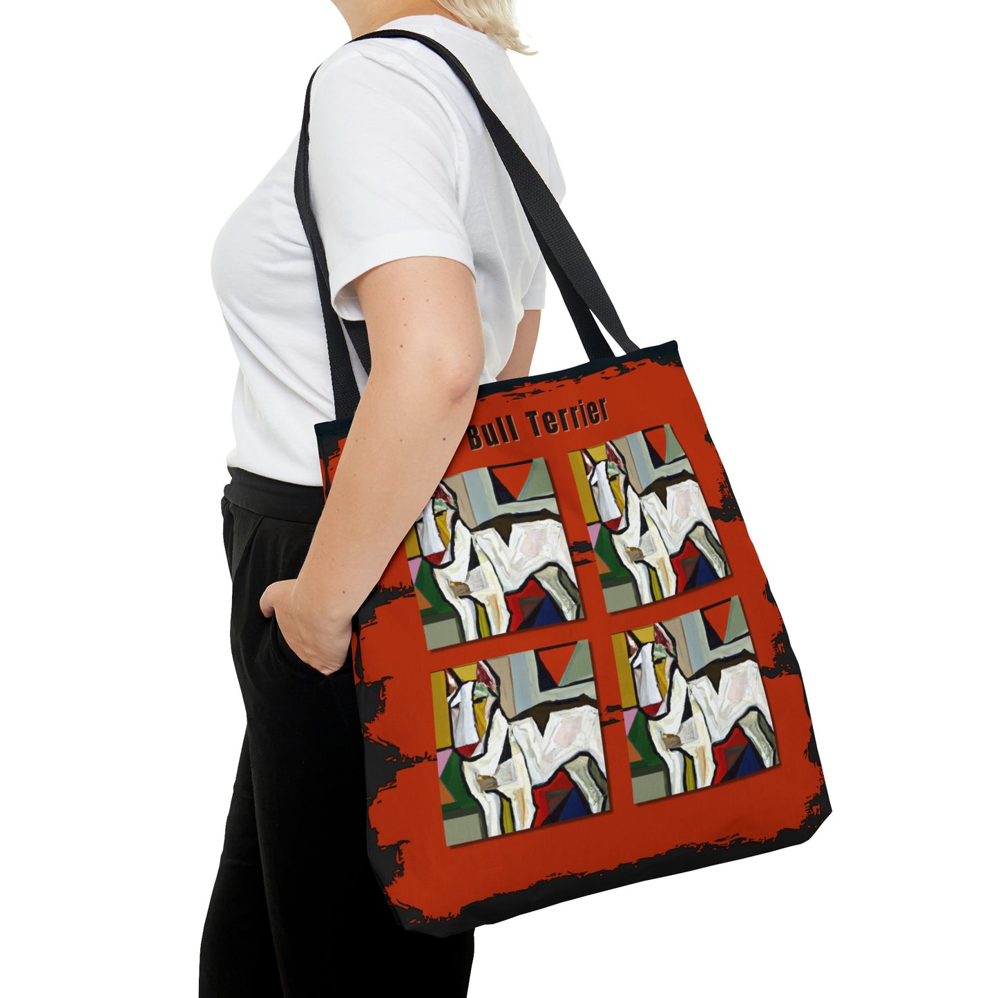 Bull Terrier Tote Bag, Picasso Style
