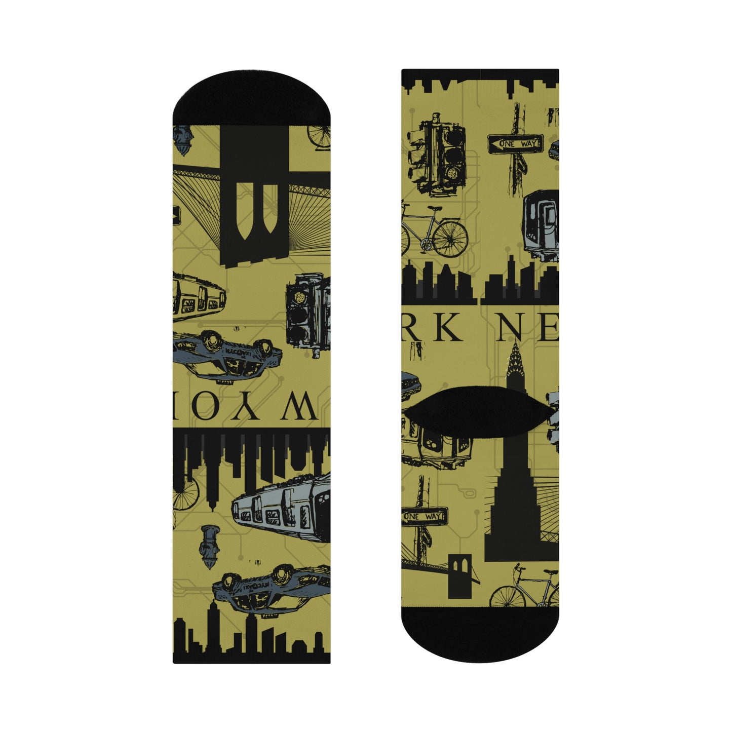 New York City Socks Retro Brooklyn Bridge Unisex Stretchy