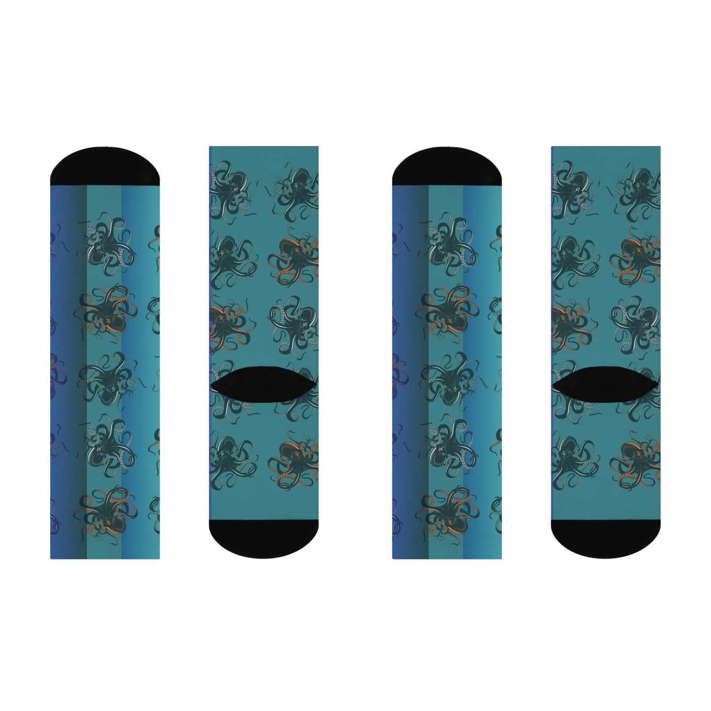 Octopus Steampunk Socks Unisex Adult Stretchy Mid Calf Original