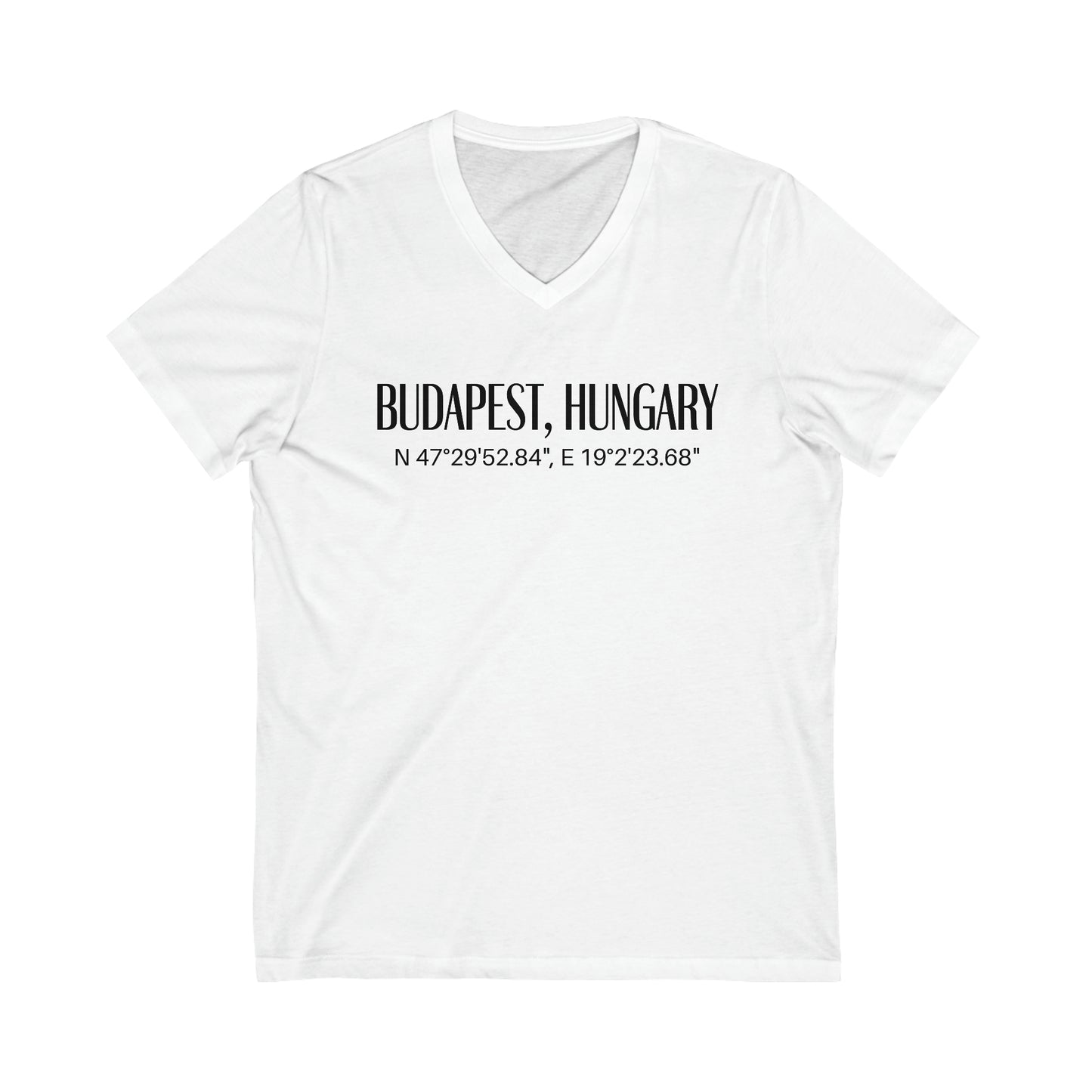 Budapest, Hungary Coordinates V-Tee