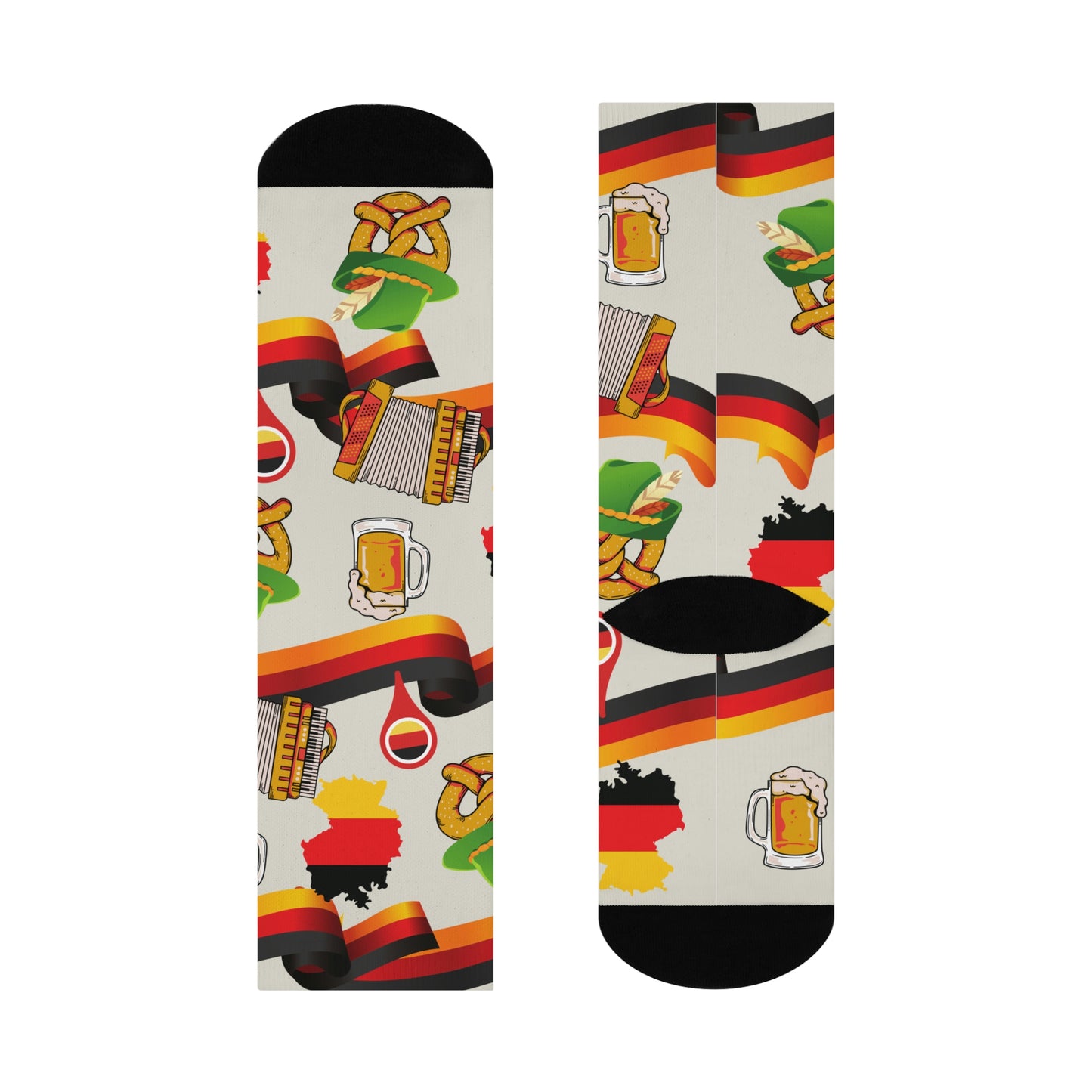 German Socks Pretzels Unisex Adult Stretchy Mid Calf Original