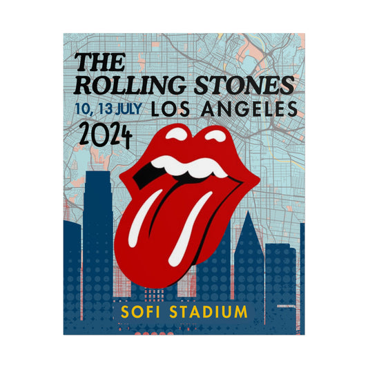 The Rolling Stones Concert Poster LA SoFi Stadium 16x20 18x24 2 Finishes