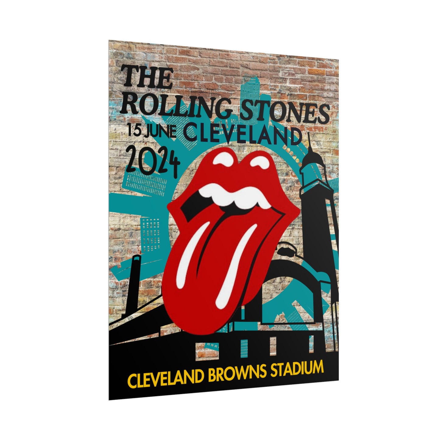 The Rolling Stones Concert Poster Cleveland 16x20 18x24 2 Finishes