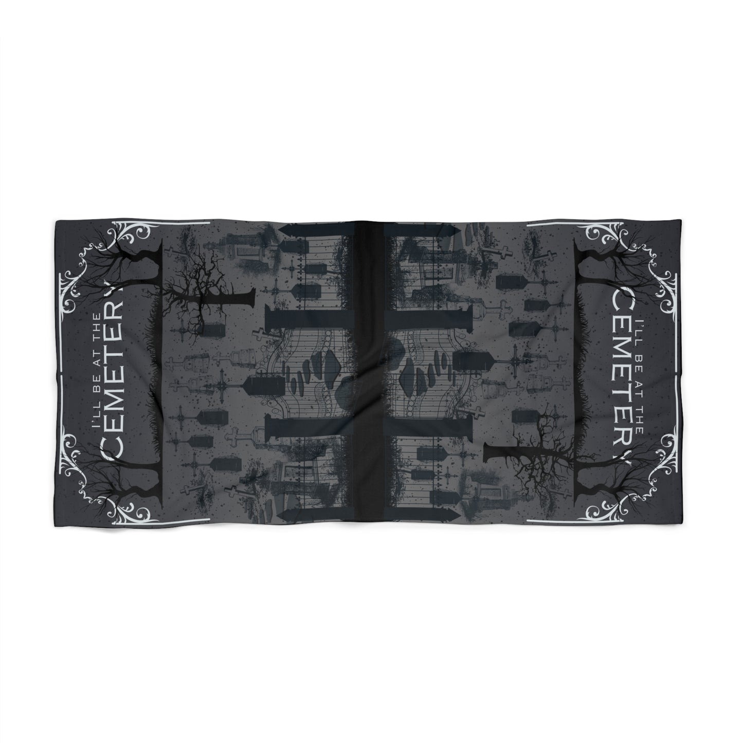 Cemetery Beach Towel Taphophile Gothic