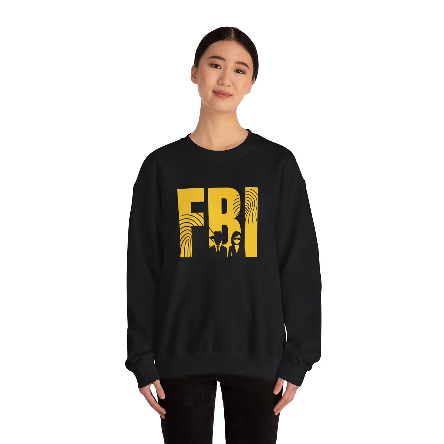 FBI Sweatshirt Agents Fingerprints Unisex Black