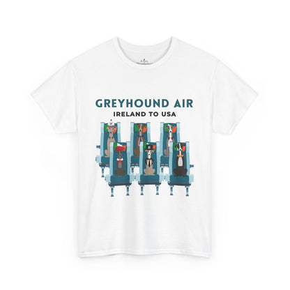 Greyhound Air Short Sleeve Shirt Ireland to USA Benefits Greyhound Rescue