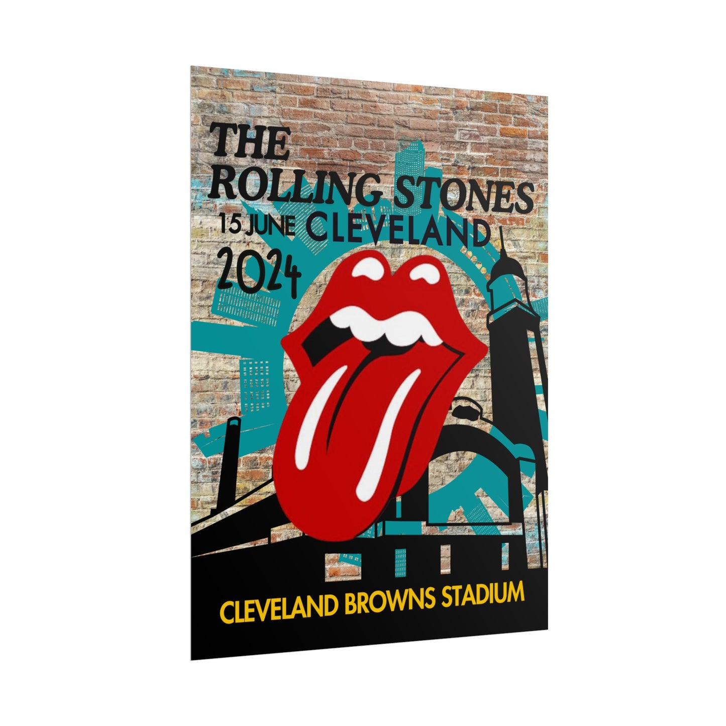 The Rolling Stones Concert Poster Cleveland 16x20 18x24 2 Finishes