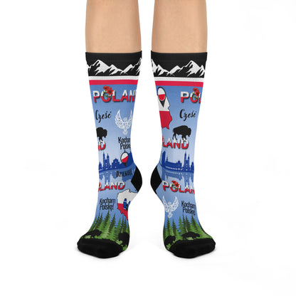 Poland Socks Vodka Pottery Map Mountains Trees Unisex