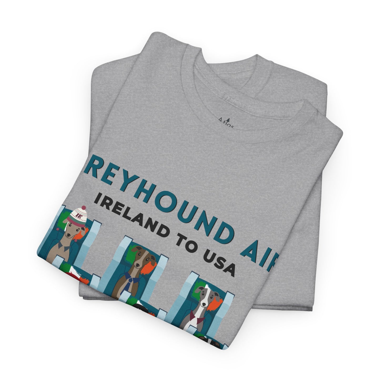 Greyhound Air Short Sleeve Shirt Ireland to USA Benefits Greyhound Rescue