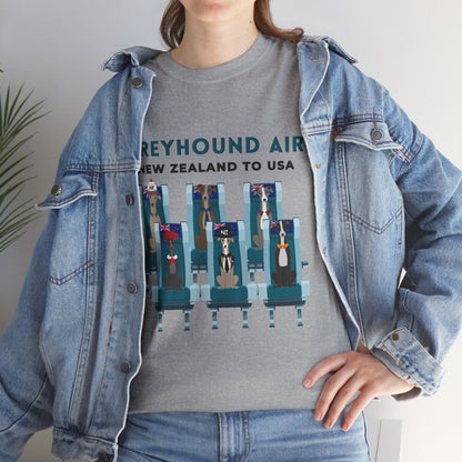 Greyhound Air Short Sleeve Shirt New Zealand to USA Benefits Greyhound Rescue