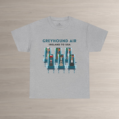 Greyhound Air Short Sleeve Shirt Ireland to USA Benefits Greyhound Rescue