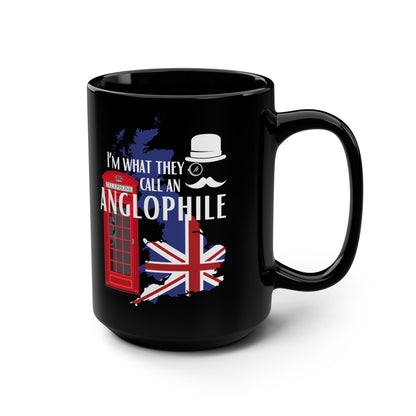 Anglophile Coffee Mug  England Lovers 15 oz Ceramic Modern Original