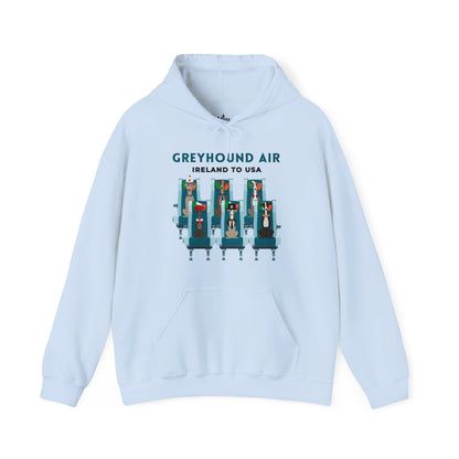 Greyhound Air Hooded Sweatshirt, Ireland to USA Classic Fit, Original Design, Unisex