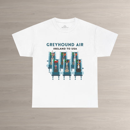 Greyhound Air Short Sleeve Shirt Ireland to USA Benefits Greyhound Rescue