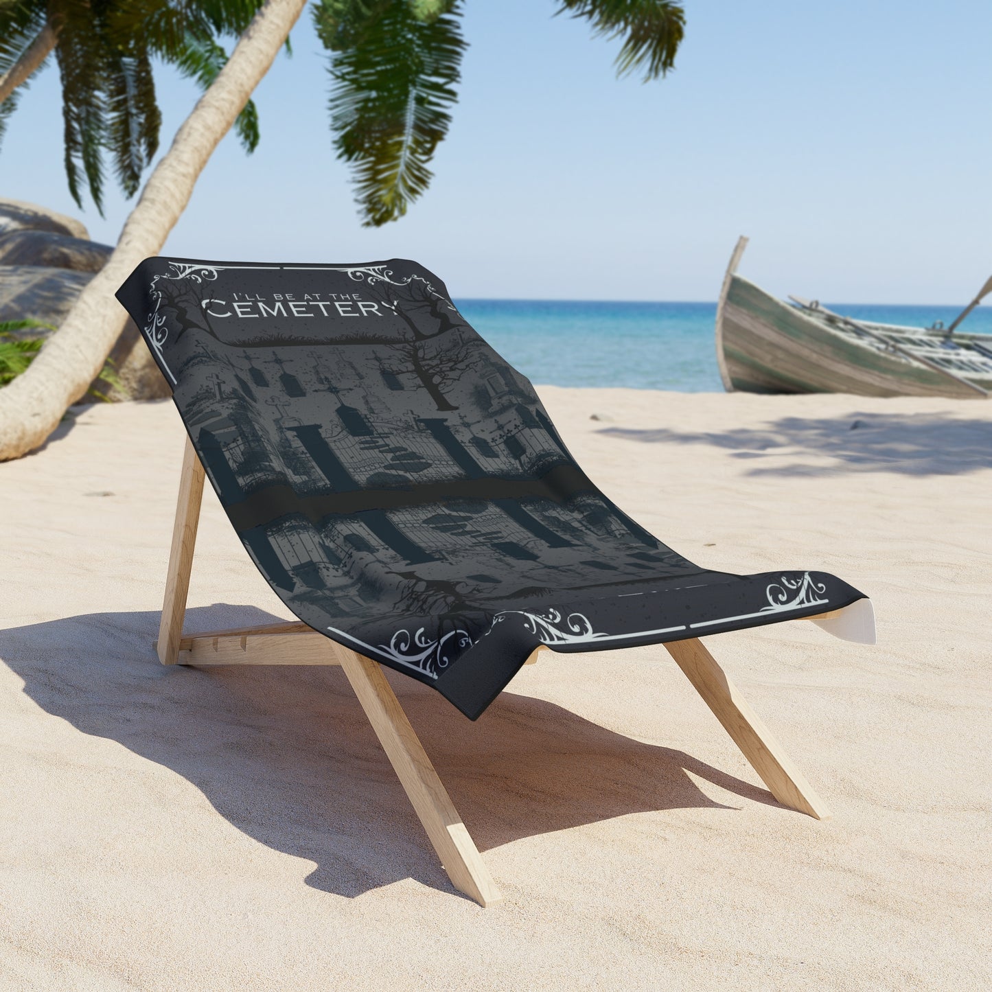 Cemetery Beach Towel Taphophile Gothic