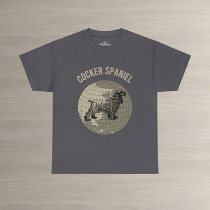 Cocker Spaniel T-Shirt, Old-World Map Tee