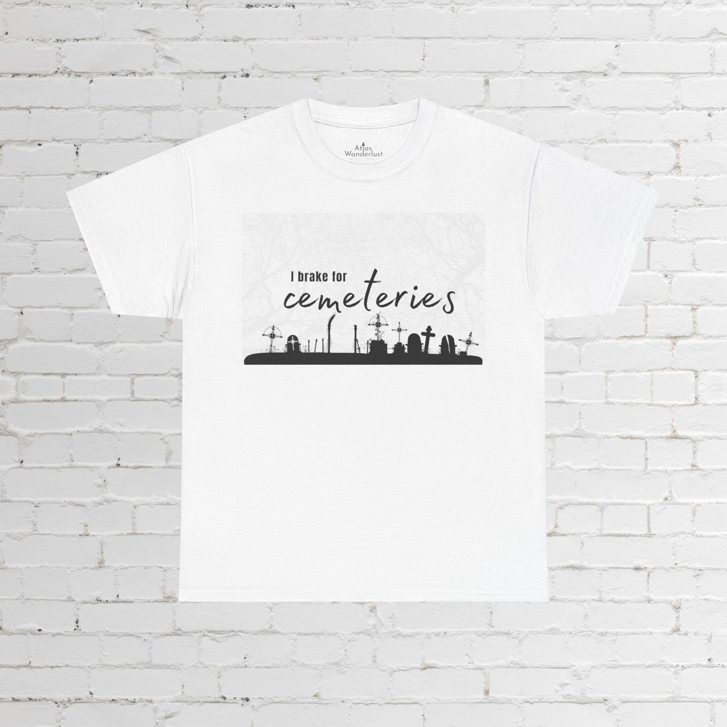 Cemetery T-Shirt, I Brake for Cemeteries Tee
