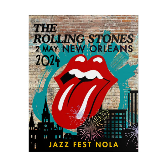The Rolling Stones Concert Poster Jazz Fest NOLA 16x20 18x24 2 Finishes