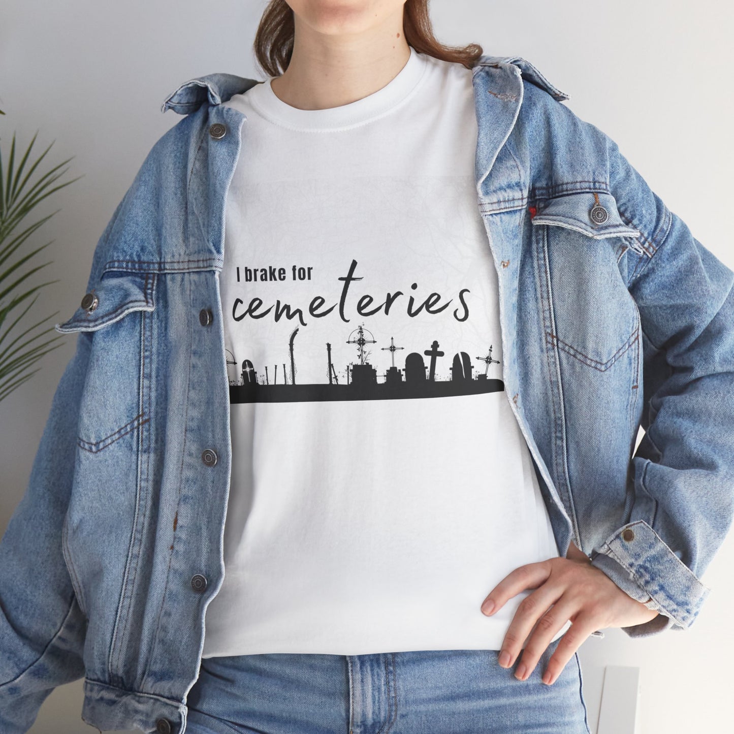 Cemetery T-Shirt, I Brake for Cemeteries Tee